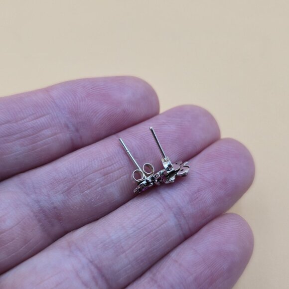 Sterling Silver Butterfly Crystal Stud Earrings A5768 - Picture 3 of 6